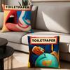 Christmas Pillow Art Toiletpaper Pillow Case Office Cushions Suitable For Sofa Car Bedroom Decorative Cushion Cover
