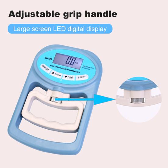Electric Grip Strength Tester LED Display Hand Grip Dynamometer Gripper Trainer Handheld Grip Measurement Meter Hand Grip Power Strengthener Exerciser