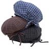 Bow Plaid Beret Hat Keep Warm Women Octagonal Cap Artistic Women Painter Hat  Outdoor