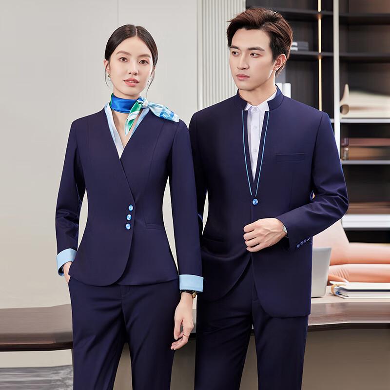 New Chinese Style Stand-Collar Business Suit Set