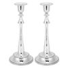 2Pcs Innovative European Style Single Head Candlestick Candle Holder Home Wedding DecorationSilver
