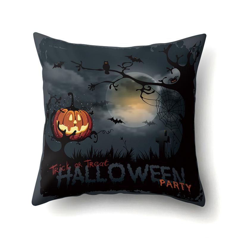 Halloween Pillowcase Car Waist Pillow Pumpkin Sofa Cushion Cover Office Home Living Room Pillowcase