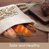 4/6/10pcs Cotton Linen Bread Storage Bag with Drawstring Closure French Bread Packaging and Storage Sack
