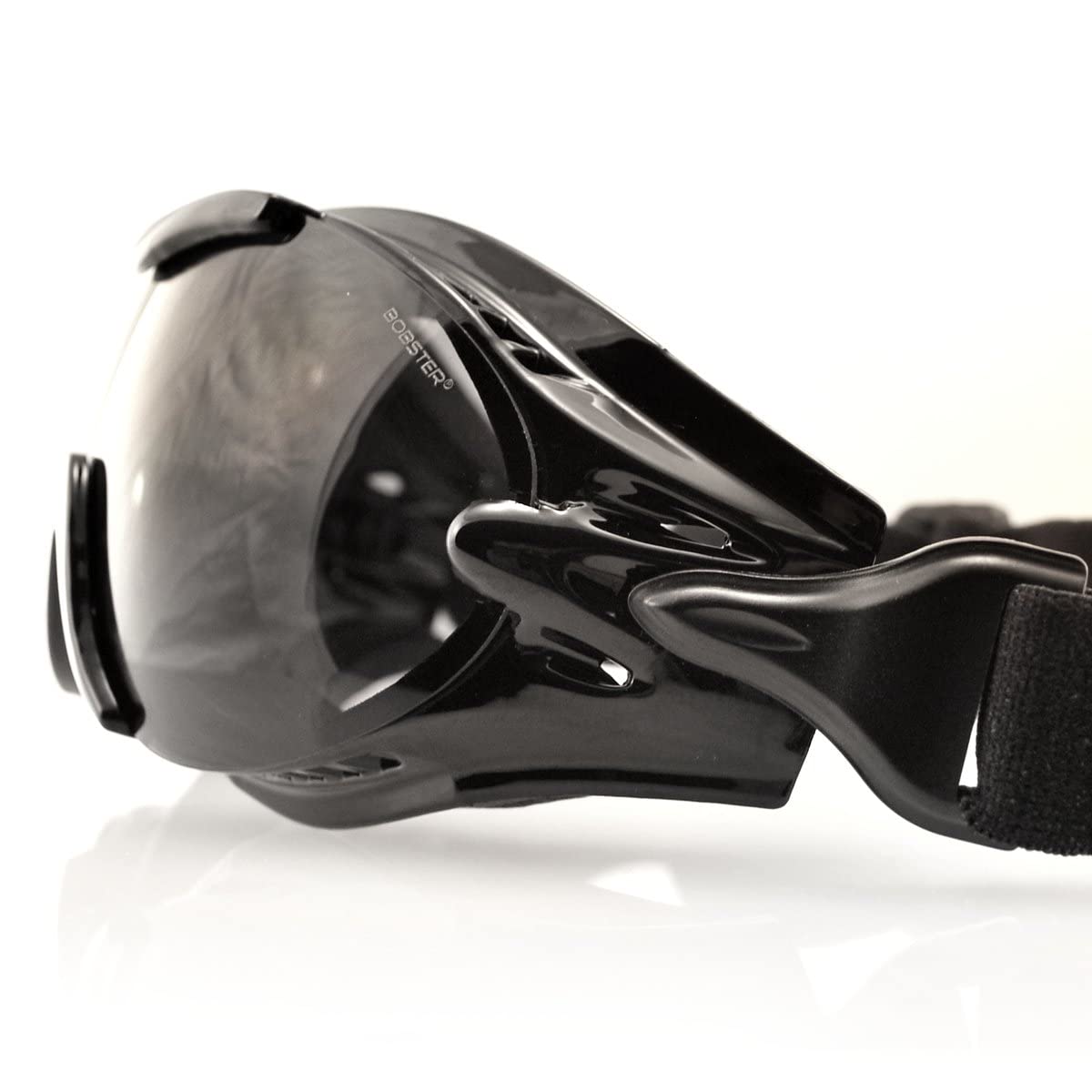 BOBSTER Phoenix Black Motorcycle Goggles UV 3 Lens Colors Warranty Japanese (BPX001), 100% Protection, Sunshade, All-Weather, Included, (Official чёрный