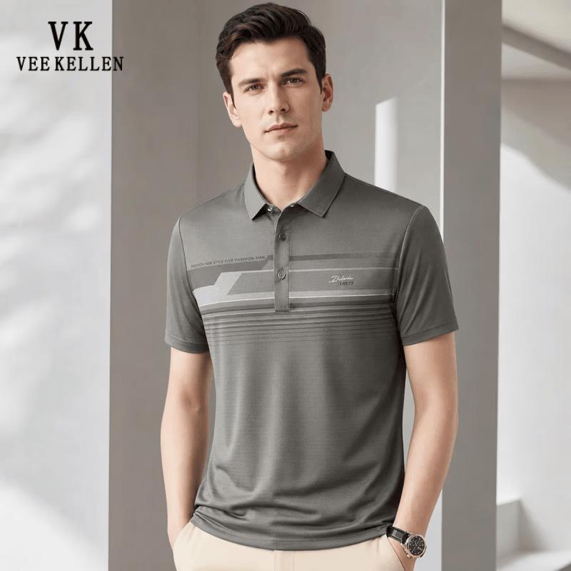 VEE KELLEN Men s Casual Polo T-Shirt M