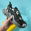Fashion Green Camouflage Shoes for Women's Spring Outdoor Training, Running Leisure Sports Mesh Fabric for Men's Sports Running Shoes