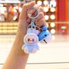 Flocking Cute Keychain Cartoon Doll Schoolbag Student Pendant Gift Pendant