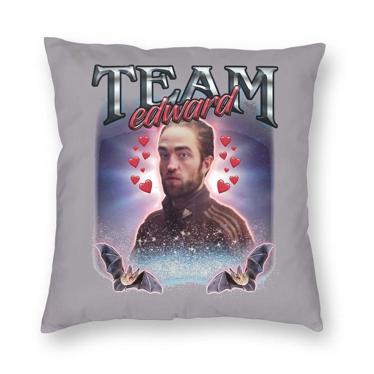 Team Edward Twilight Cursed Fan Collage Pillowcase Doublesided Cushion Cover Decoration Pillow Case Cover Sofa Dropshipping 30x30cm 12x12in