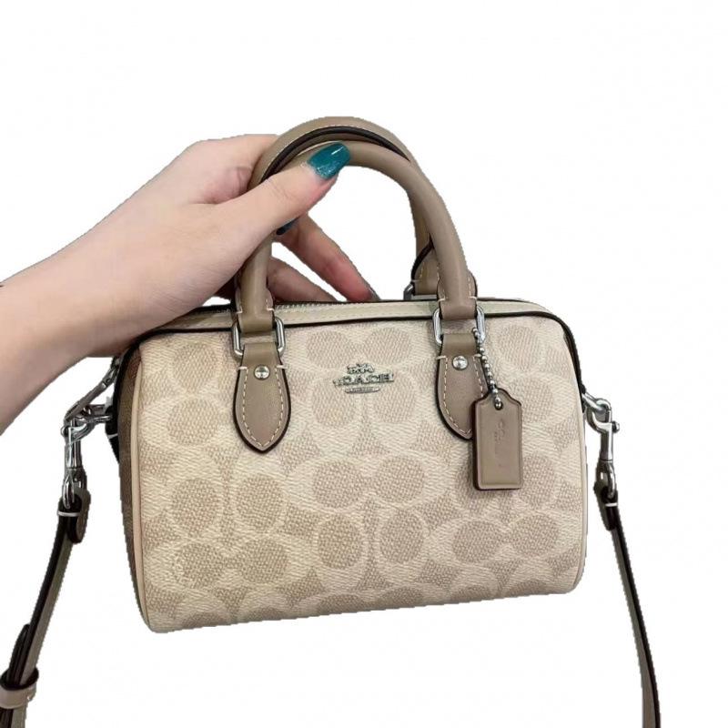 Coach Rowan 2025 Classic Monogram Boston Mini Crossbody Handbag
