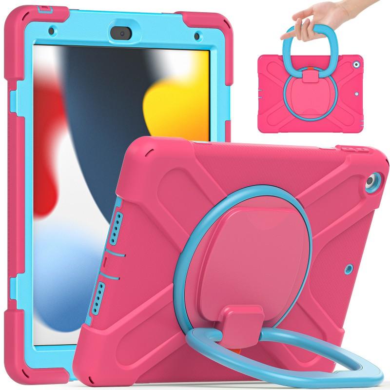 IPad Air 5 10.2 Inch Protective Case With Rotating Kickstand Shoulder Strap Shockproof SiliconePC Shell Daily Use Travel