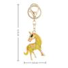 Fashion Metal Rhinestone Pony Keychain Pendant For Women Men Zodiac Horse Car Keyring Backpack Decoration Jewelry New Year Gift