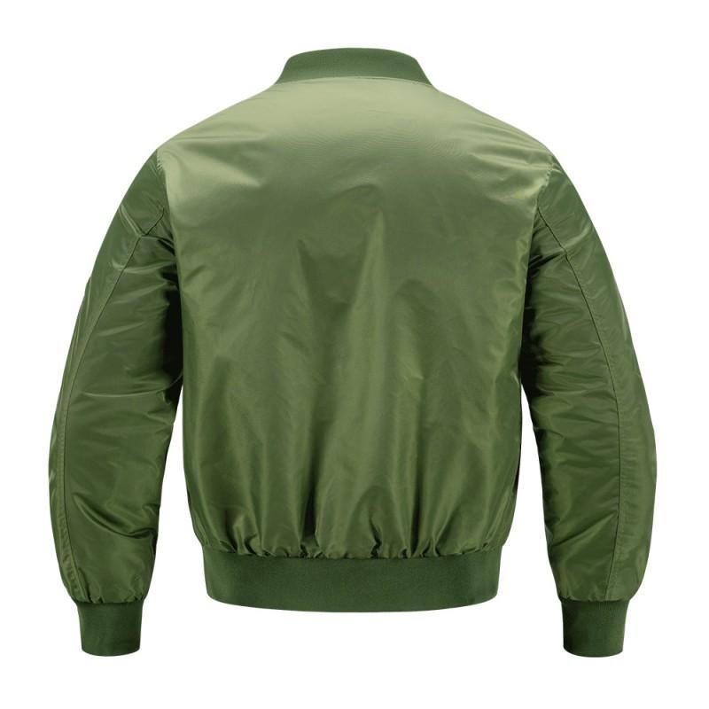 Mens Reversible Camo MA-1 Style Flight Jacket Stand Collar Windproof Workwear Outerwear Fall