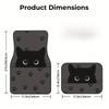 Car Floor Mats, Cute Black Cat Car Floor Mats, Charming Cat Printed Anti Slip Mats with Big Eyes, Universal Car Floor Mats