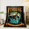 "Professional Fishing Tournament Design Flannel blanket for bedroom, living room, sofa, and nap sofas"