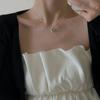 Exquisite Natural Blue Oval Opal Silver Color Stainless Steel Pendant Necklace for Women Charm Fashion Crystal Collar Jewelry