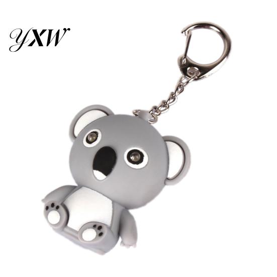 Cartoon Koala LED Suono Portachiavi Auto Portachiavi Borsa Appeso Decorazione Regalo Giocattolo