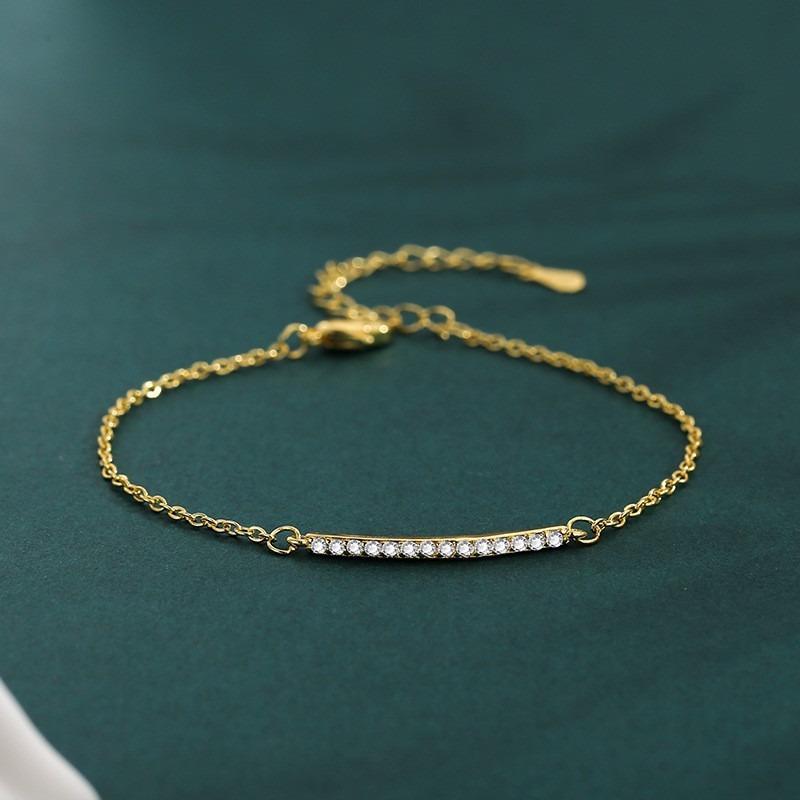 New Minimalist Zirconia Bracelet - Luxurious, Niche, Sophisticated, Exquisite Hand Chain for Women, Fashionable and Versatile Accessory