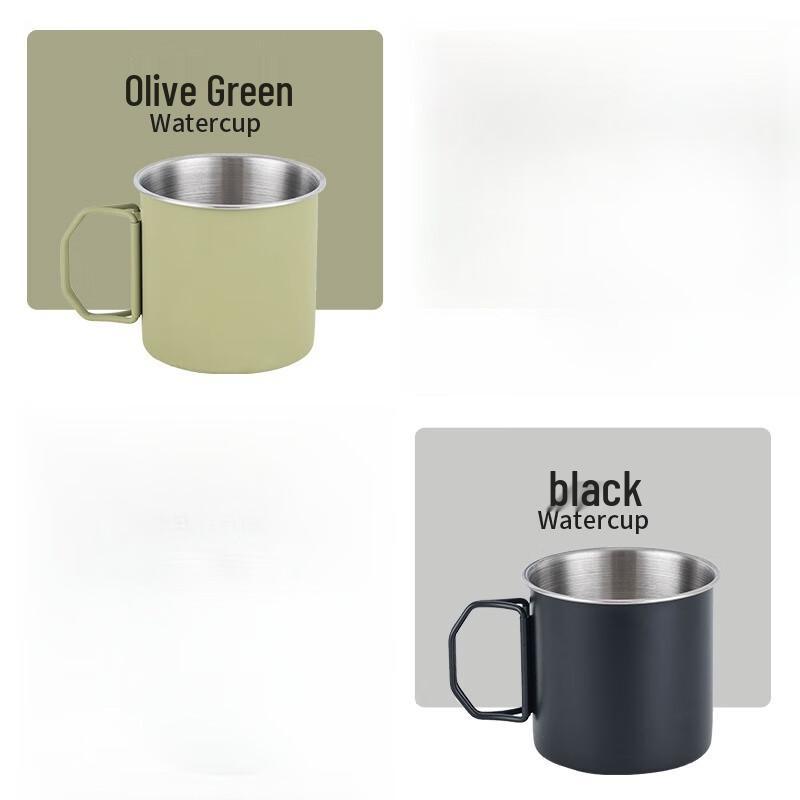 OEING Foldable 304 Stainless Steel Camping Mug