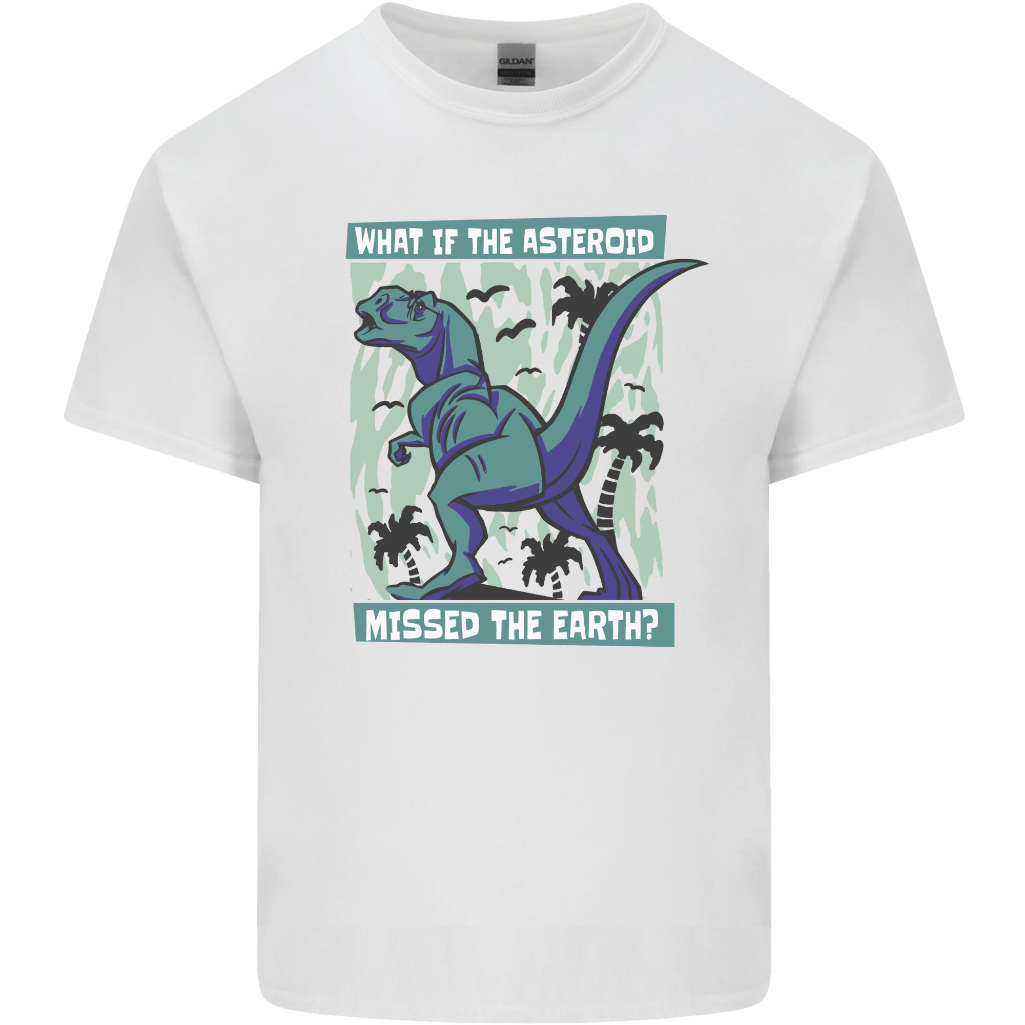 Dinosaur Extinction Asteroid Funny TRex Unisexs Light Cotton TShirt S