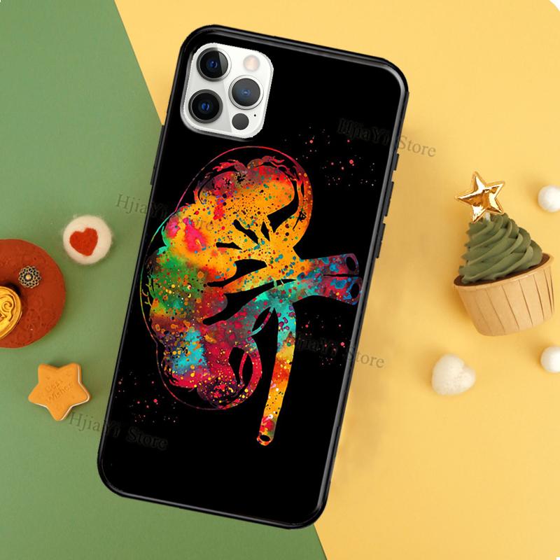 Human Heart Brain Lungs TPU Soft Case For iPhone 11 14 Pro Max 12 13 Mini XR X XS MAX 6 7 8 Plus SE 2020 Phone Cover