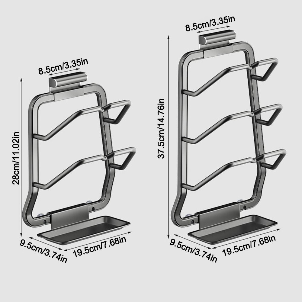 Punch-Free Pot Lid Storage Rack Wall Hanging Kitchen Storage Rack Pot Lid Holder  for Kitchen