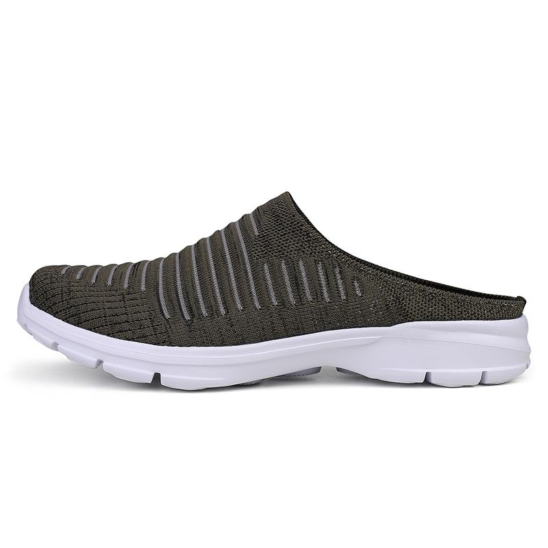 

Мужские дышащие полутапочки Four Seasons 35-48, сверхлегкие домашние и уличные женские тапочки, домашние тапочки 48 армия зеленый