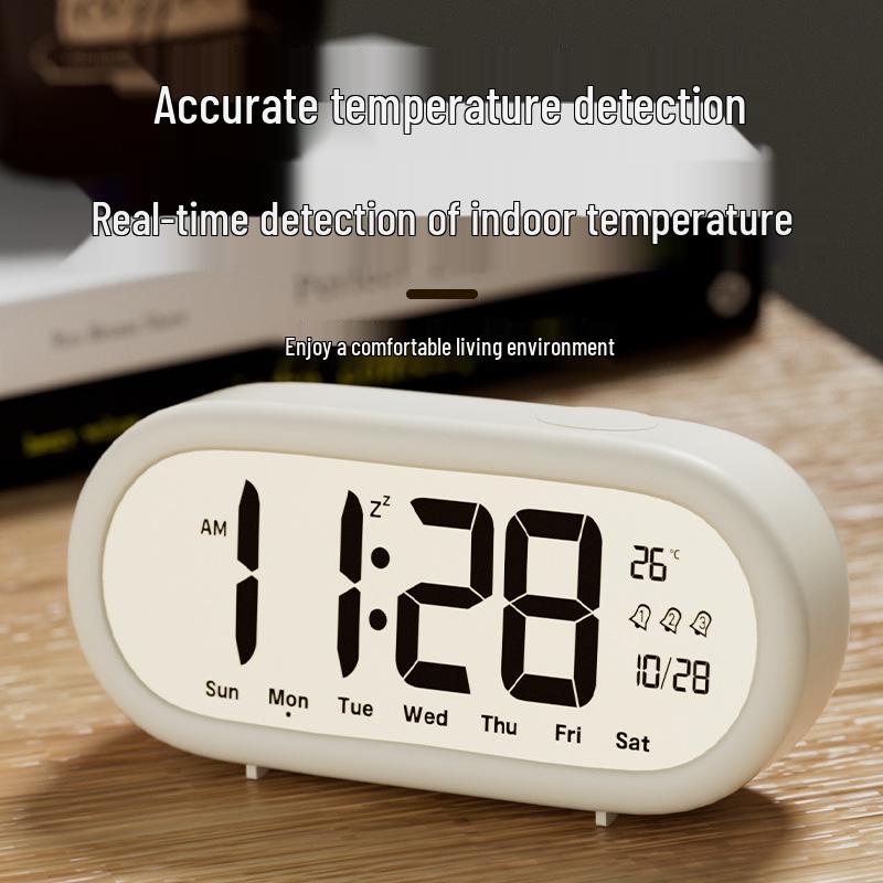 Kids' Smart Alarm Clock & Night Light - Silent Multifunctional Bedside Clock for Students