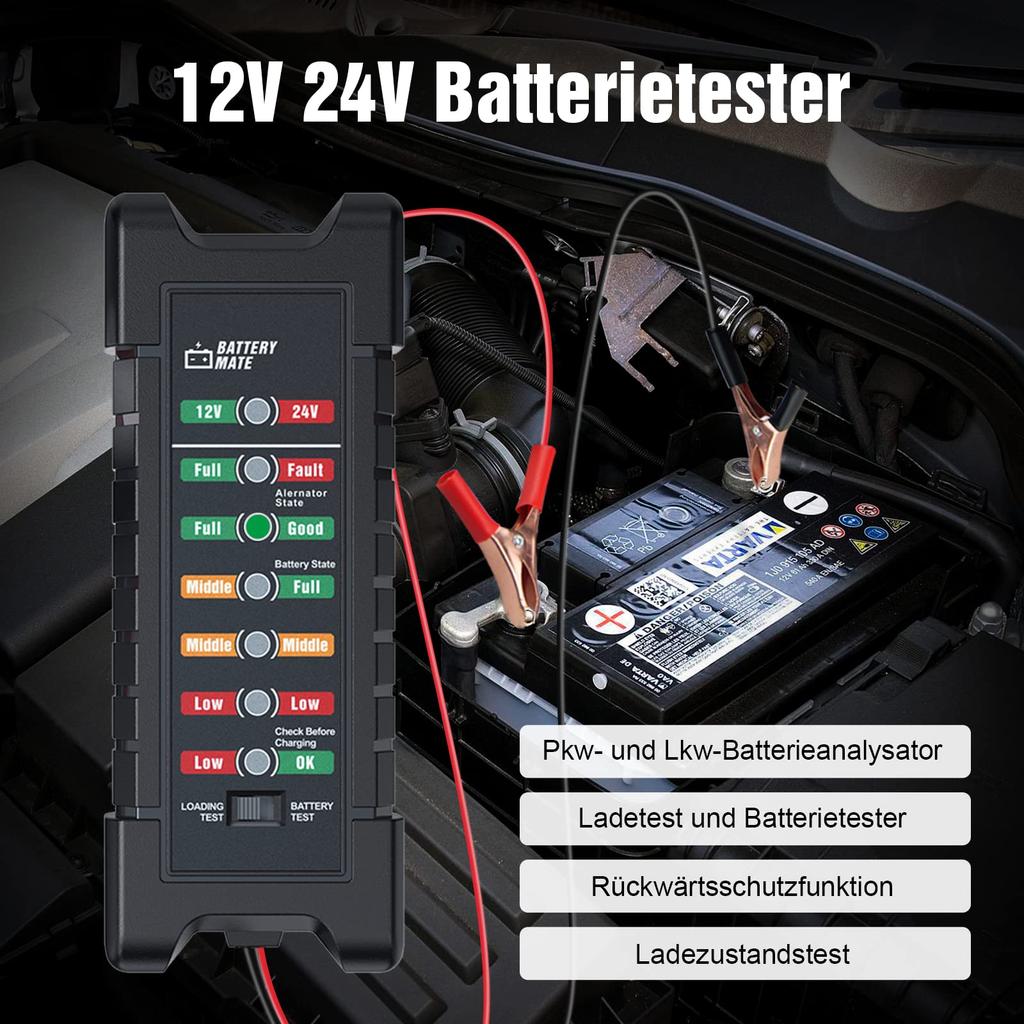 Auto aku tester, 12 V 24 V auto aku tester, auto generaatori tester, koormustester, aku tester, analüsaator generaatori analüsaatori kontrollimiseks