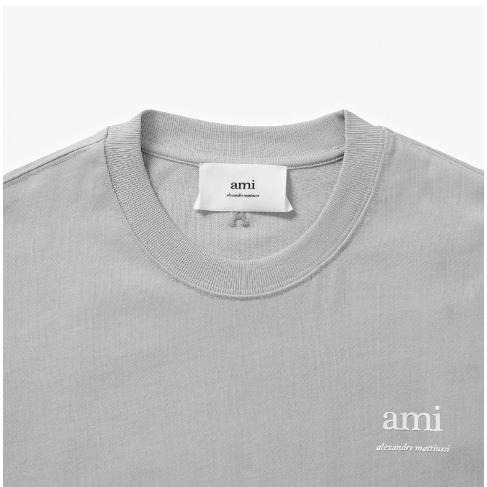 Ami Uts024 726 0951 Logo Print Public Short Sleeve Tee