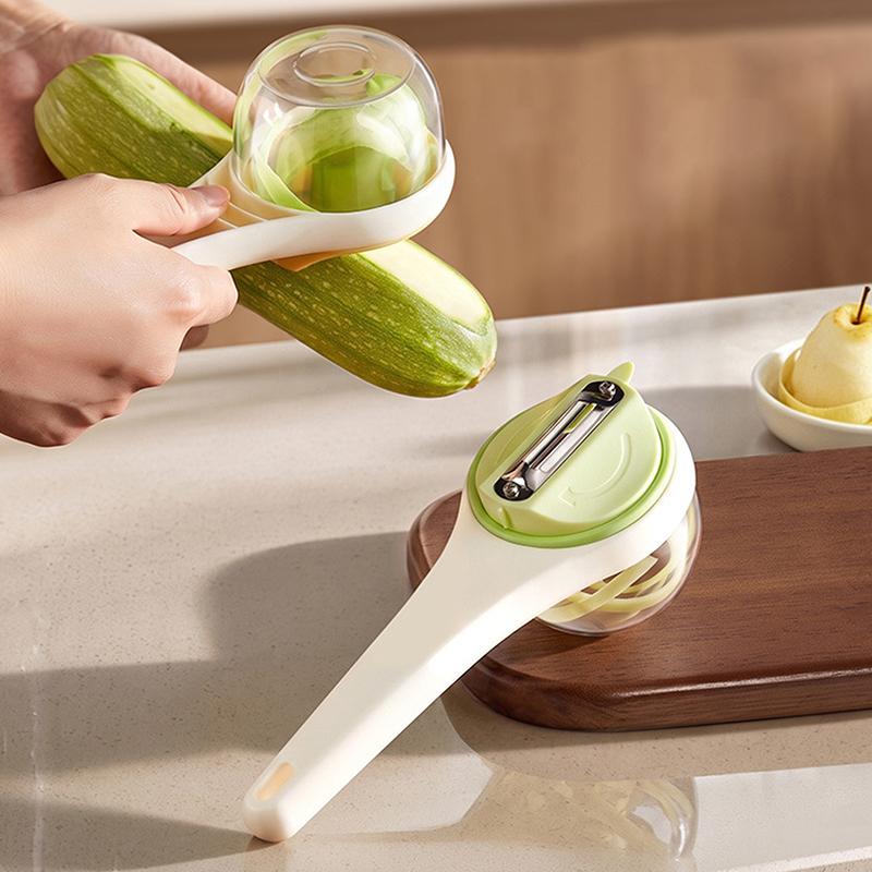 Pelapatate con Contenitore, Pelapatate per Frutta e Verdura, Pelapatate Multifunzione a Doppia Faccia in Acciaio Inossidabile, Adatto per la Cucina