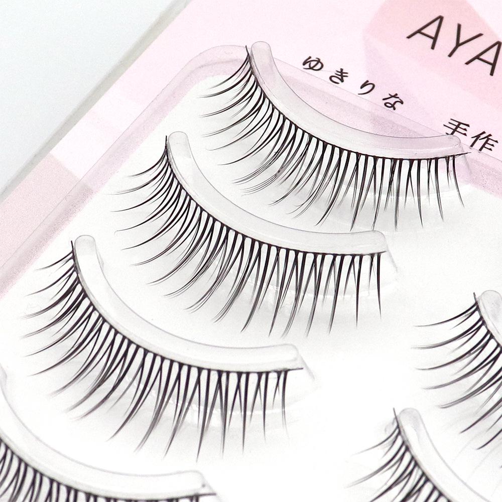 

Black Hair Thin Stem Sunflower False Eyelashes - Subtle, Hard Stem for Daily Makeup and Double Eyelids