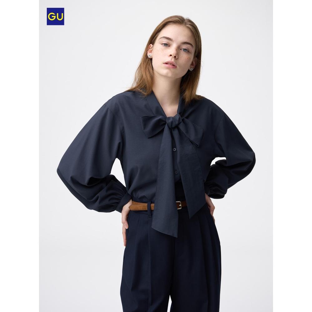 Uniqlo Gu Bow Tie Blouse