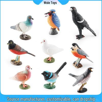 Cross-border Bird Model Ornament: Kingfisher, Magpie, Pigeon, Cuckoo, Barbet, Tit
