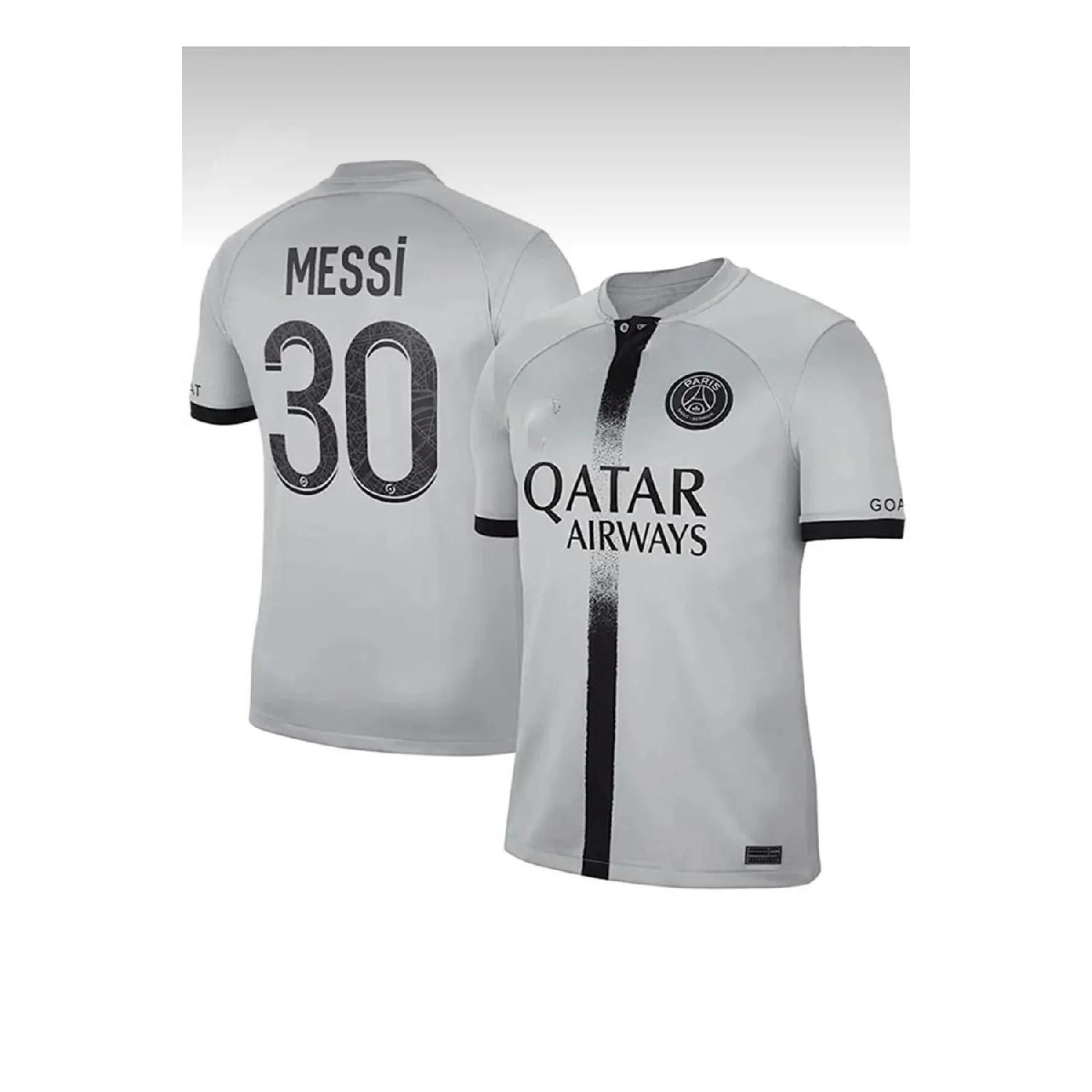 

Серая майка для взрослых Psg Messi 22/23, серая майка нового сезона