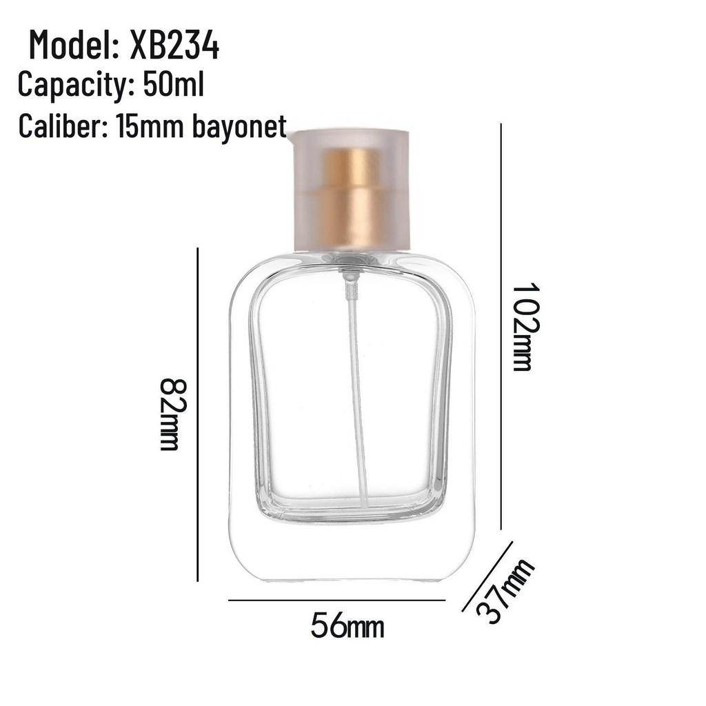 30ml Clear Glass Perfume Bottle with 15 Caliber Spray, 100ml Sample Capacity, Empty