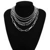 Multilayer  Women Lady Alloy Clavicle Choker Necklace Charm Chain Jewelry