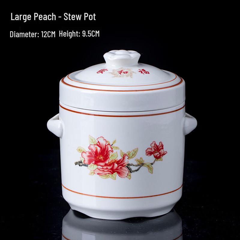 Керамический горшок ZISIZ с двойной крышкой для супа и гнезд ласточек