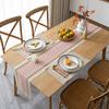 Boho Style Table Runner Patchwork Color Long Farmhouse Rustic Table Runner with Tassel Party Home Decor