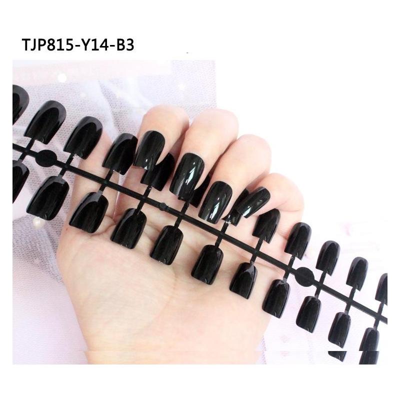 

24 шт./компл. DIY быстрые ногти с длинной квадратной головкой, однотонные накладные ногти, разноцветные полоски, готовый маникюр, маникюр