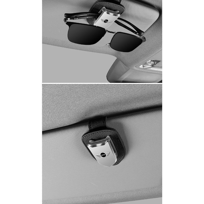 1pcs Car Sun Visor Glasses Box Sunglasses Clip Card Ticket Holder Stand For Mini Cooper R50 R52 R53 R55 R56 R60 R61 F54 F55 F56 F60 Clubman