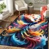 1pc Colorful Phoenix Design Area Rug - Soft, Anti-Slip, and Durable Gaming Room Decor for Bedroom