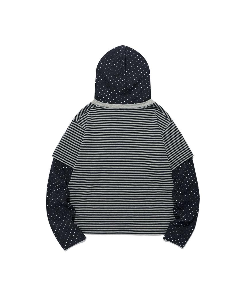 ISTKUNST X9090 9Star Layerd Hood Ls Tee_Navy(Ik2Ffmt555B)