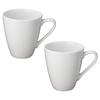Noritake Mugs 295cc Rizmo Microwave and Dishwasher Fine (Pair) White, Safe, Porcelain, P5355L/1610