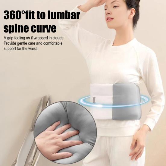 Sleeping Lumbar Support Pillow Ergonomic Breathable 360 Degrees Lower Back Pain Relief Waist Pillow Adjustable Bed Back Support Cushion