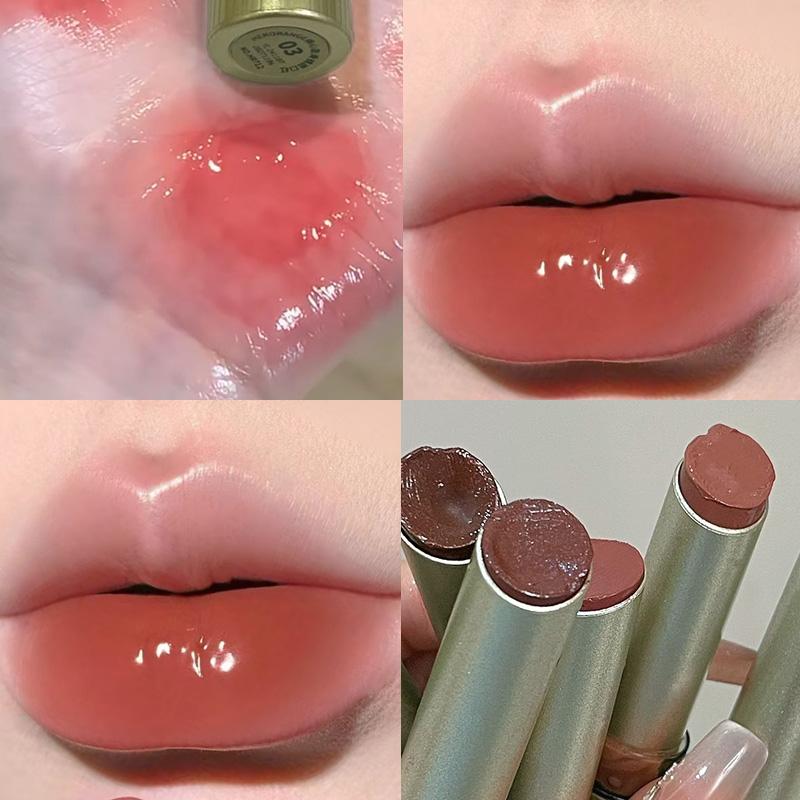 Punk Jelly Lipstick Mirror Lipgloss Chocolate Brown Moisturizing Smoky Lipsticks Non-stick Cup Not Easy To Fade Lip Tint Makeup