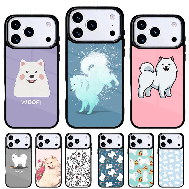 Samoyed Puppy Phone Case for iPhone 17 Air 16e 15 14 13 Pro Max Back Cover for 12 11 Pro Coque