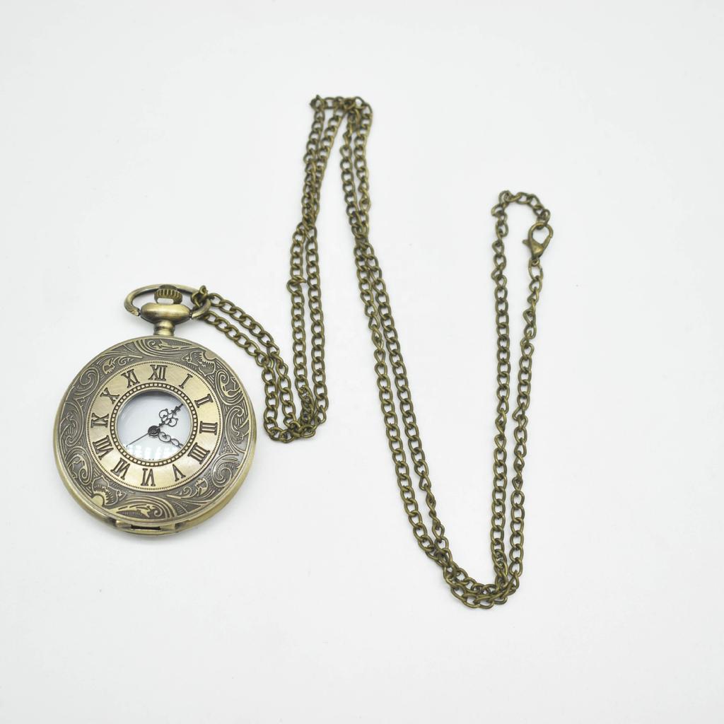 Retro Taschenuhr Klappbar Herren und Damen Unisex Hohl Quarz Kreative Wanduhr Exquisite Gravur Vintage Taschenuhr