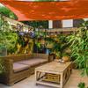 Shade sail awning uv 3x6 red garden sunshade premium