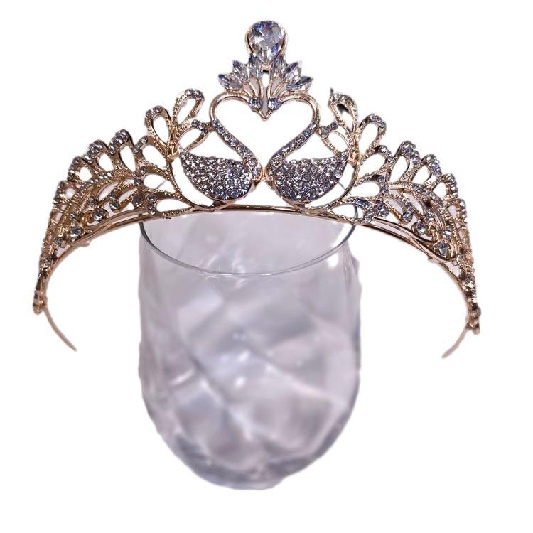 Children's Crown Tiara Girls Performance Catwalk Dress Accessories Princess Girls Birthday Crystal Crown Hair Accessories