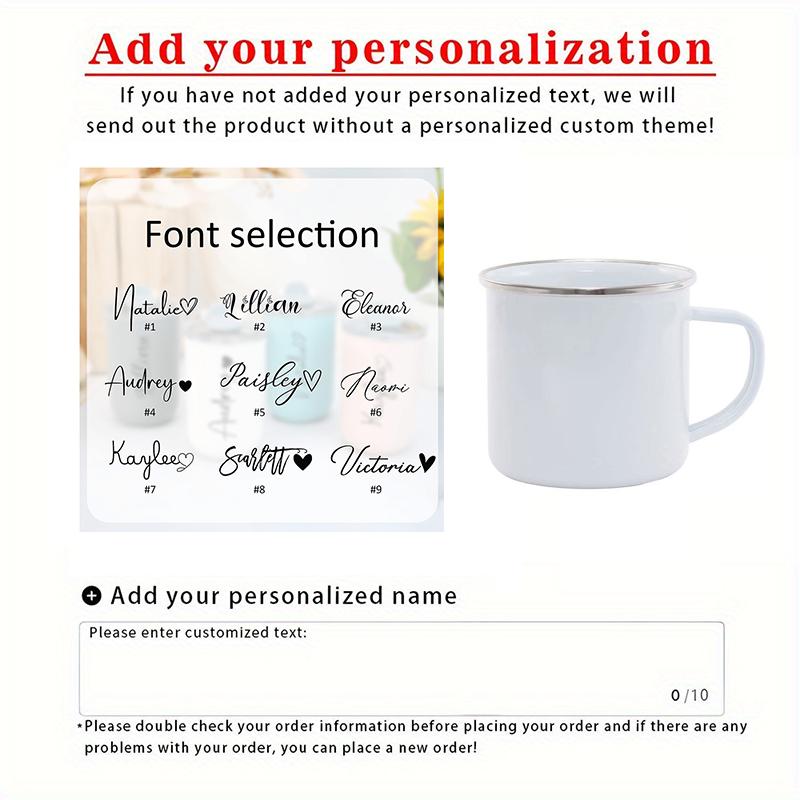 Customised Mother’s Day Coffee Mugs, Personalised Enamel Mugs, Juice Mugs, Milk Mugs and Tea Cups 1 белый